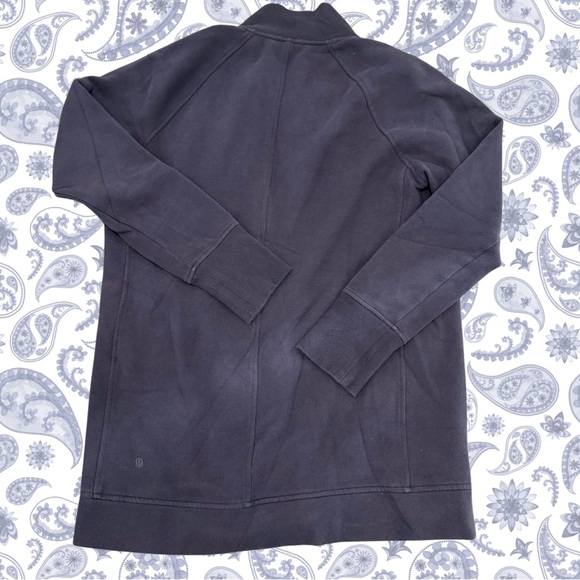 Lululemon Navy Blue Jacket Asymmetrical Zipper Medium - Picture 3 of 6